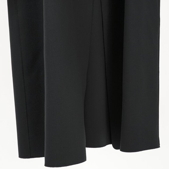 Marie Saint Pierre Black Neoprene Metallic-Neck Open-Front Coat - Picture 7 of 9